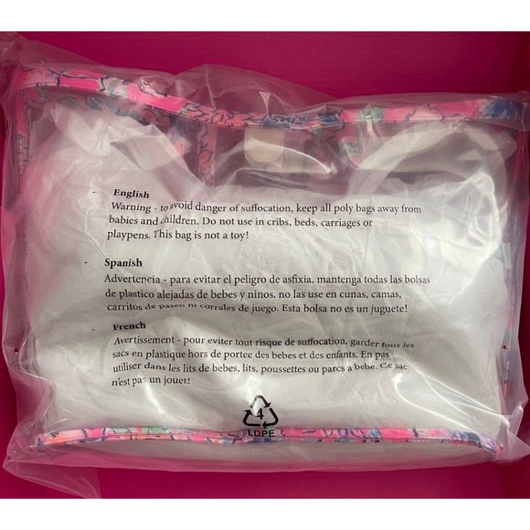 Woman's Handbags Lilly Pulitzer Kendyl Tote New NWT Clear Pink Floral Beach Bag - Picture 5 of 8
